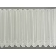  V/4917 - hímzett, natúr színű voile, hullám mintával, 60 cm magas