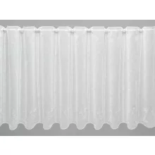  V/499 - hímzett, fehér batiszt, virágmintával, 120 cm magas