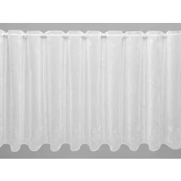    V/499 - hímzett, fehér batiszt, virágmintával, 120 cm magas