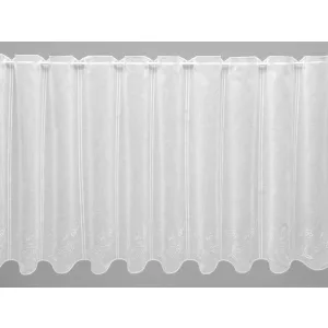    V/499 - hímzett, fehér batiszt, virágmintával, 120 cm magas