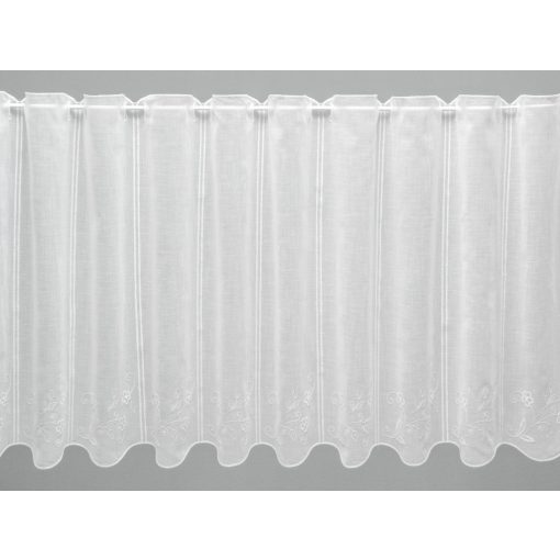  V/499 - hímzett, fehér batiszt, virágmintával, 120 cm magas