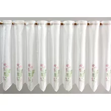  V/693 - hímzett, fehér szablé, rózsaszín virágmintával, 90 cm magas