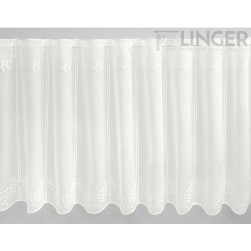  V/882 - bordűrösen hímzett, natúr színű voile, 60 cm magas