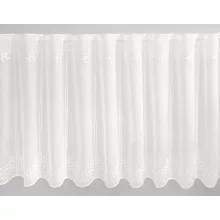  V/882 - hímzett, natúr színű voile, 90 cm magas