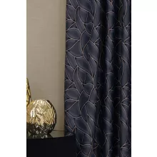 Arezzo - antracitszürke és ezüst színű, levélmintás dim out
