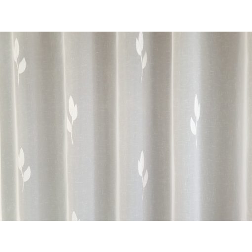  Bonita - fehér, levélmintás voile, max. 170 cm magas