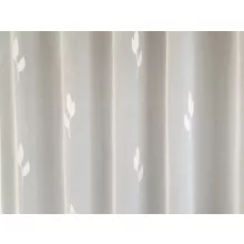  Bonita - fehér, levélmintás voile, max. 290 cm magas