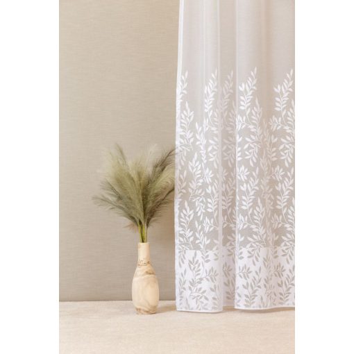 Boronka - levélmintás, fehér jacquard, max. 170 cm magas