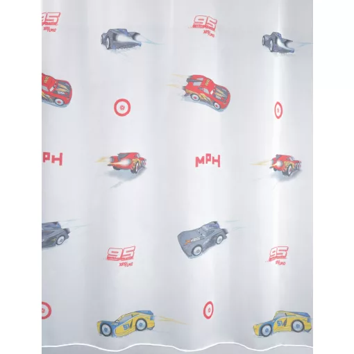  Cars/C/02 - fehér voile, "Verdák" mintával, max. 175 cm magas