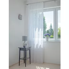  Cintia - fehér voile, nyomott virágmintával, max. 290 cm magas