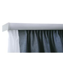 DecoLino két soros, előlapos, ezüst alu-karnis, max. 140 cm