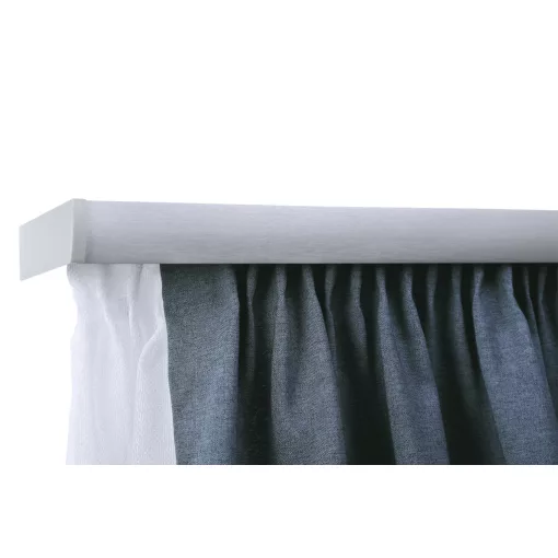 DecoLino két soros, előlapos, ezüst alu-karnis, max. 220 cm