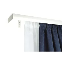DecoLino két soros, előlapos, fehér alu-karnis, max. 100 cm