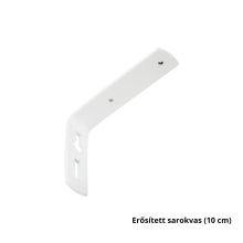 DecoLino két soros, előlapos, fehér alu-karnis, max. 120 cm