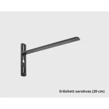 DecoLino két soros, előlapos, fekete alu-karnis, max. 100 cm