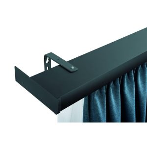   DecoLino két soros, előlapos, fekete alu-karnis, max. 180 cm