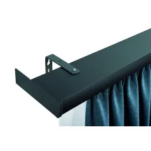 DecoLino két soros, előlapos, fekete alu-karnis, max. 240 cm