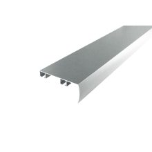 DecoLino két soros, előlapos, fényes, szürke alu-karnis, max. 140 cm