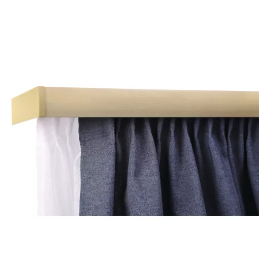 DecoLino két soros, előlapos, pezsgő alu-karnis, max. 120 cm