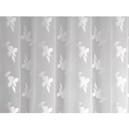  Dionisia - fehér, virágmintás voile, max. 295 cm magas
