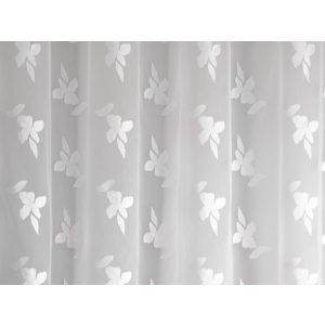  Dionisia - fehér, virágmintás voile, max. 295 cm magas