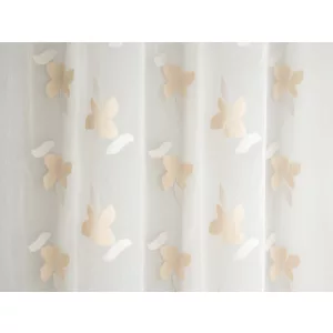    Dionisia - fehér voile, bézs-drapp virágmintával, max. 295 cm magas