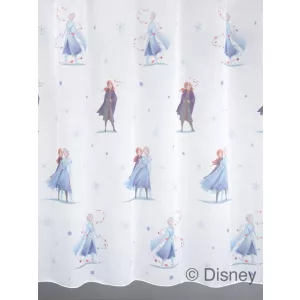    Frozen/C/02 - fehér voile, színes "Jégvarázs" mintával, max. 175 cm magas