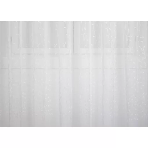  H1/218 01- hímzett, fehér, ágmintás voile, max 290 cm magas