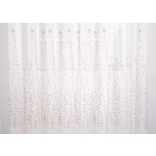  H1/218 07 - hímzett, fehér alapon bézs, ágmintás voile, max 290 cm magas