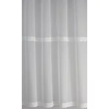  H2/1033 - hímzett, fehér, hullámmintás voile, max 285 cm magas