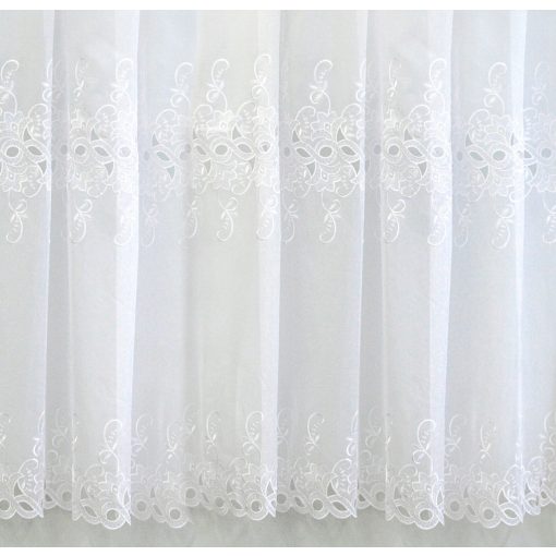  H2/154 - hímzett, aplikált, fehér voile, max 175 cm magas