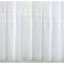  H2/154 - hímzett, aplikált, fehér voile, max 275 cm magas