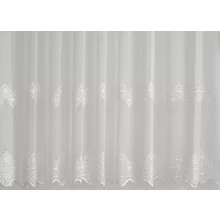 H2/4411 - hímzett, fehér tüll, klasszikus mintával, max. 285 cm magas