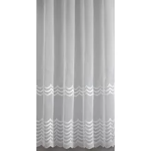 H2/4937 - fehér, hímzett, hullámmintás voile, max. 285 cm magas