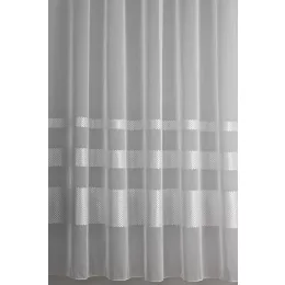   H3/1716 - fehér, bordűrösen hímzett tüll, max. 275 cm magas