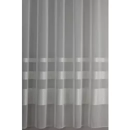   H3/1716 - törtfehér, bordűrösen hímzett tüll, max. 275 cm magas