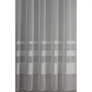   H3/1716 - törtfehér, bordűrösen hímzett tüll, max. 275 cm magas