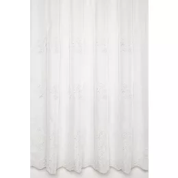    H3/3318 02 - hímzett, natúr, ágmintás voile, max 170 cm magas