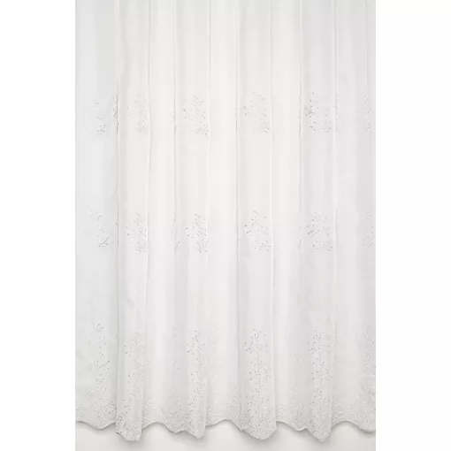  H3/3318 02 - hímzett, natúr, ágmintás voile, max 285 cm magas