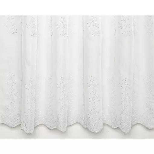  H3/3318 02 - hímzett, natúr, ágmintás voile, max 285 cm magas