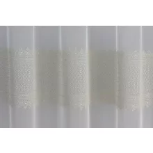 H3/6589 - fehér, hímzett tüll, klasszikus, ekrü mintával, max. 295 cm magas