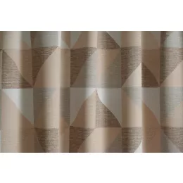 Hoya - barna-bézs geometriai mintás dim out 