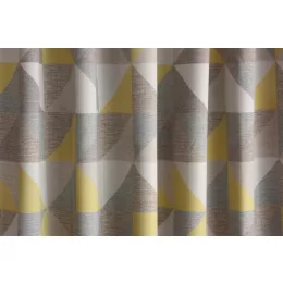 Hoya - drapp-sárga geometriai mintás dim out 