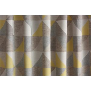 Hoya - drapp-sárga geometriai mintás dim out 