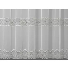 Linka - natúr színű, hímzett tüll, klasszikus mintával, max. 295 cm magas