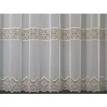 Linka - natúr színű, tüll, ekrü színű hímzéssel, max. 295 cm magas