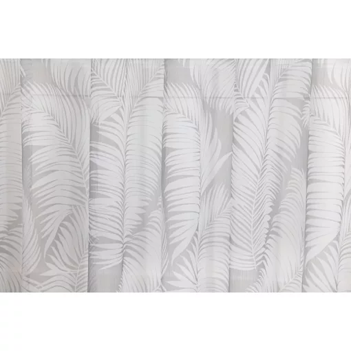 Mila - szürke-fehér színű voile, levélmintával, max. 300 cm magas