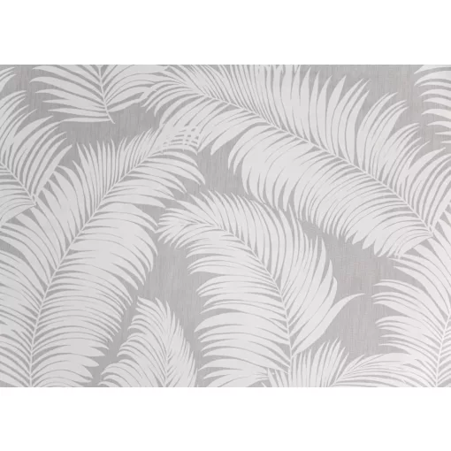 Mila - szürke-fehér színű voile, levélmintával, max. 300 cm magas