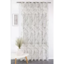 Mila - drapp-fehér színű voile, levélmintával, max. 300 cm magas