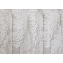 Mila - drapp-fehér színű voile, levélmintával, max. 300 cm magas